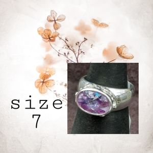 Silver fashion ring size 7